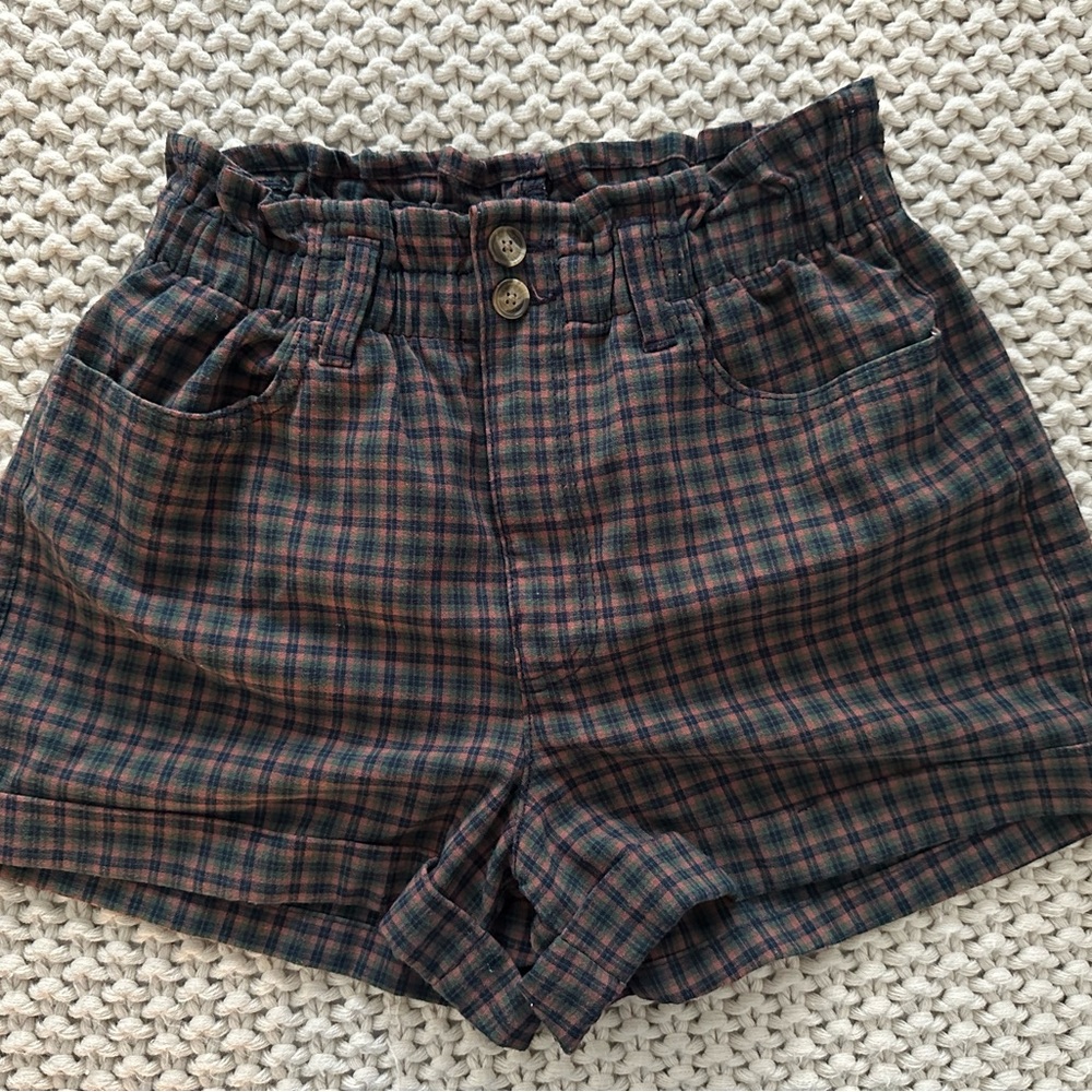 American Eagle Retro Plaid Shorts